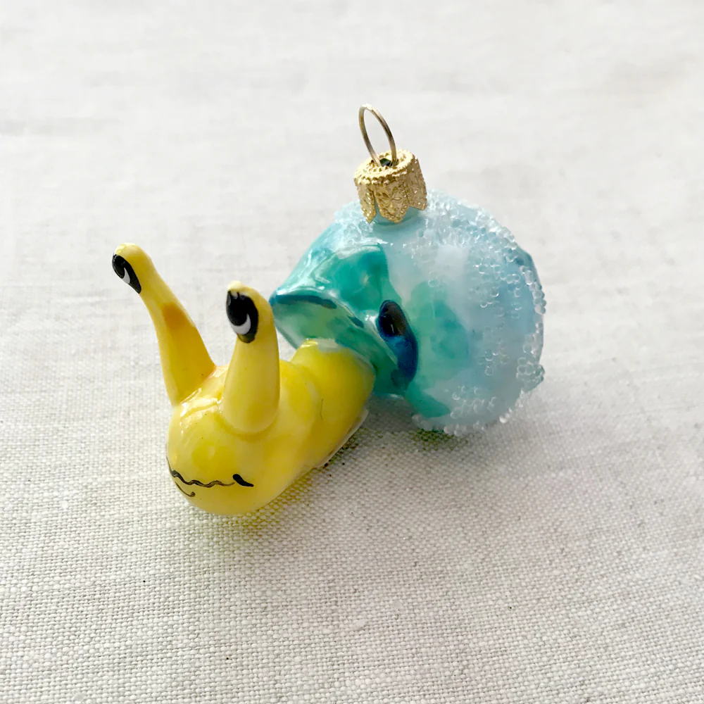 Snail with Blue Shell Ornament - Image 2