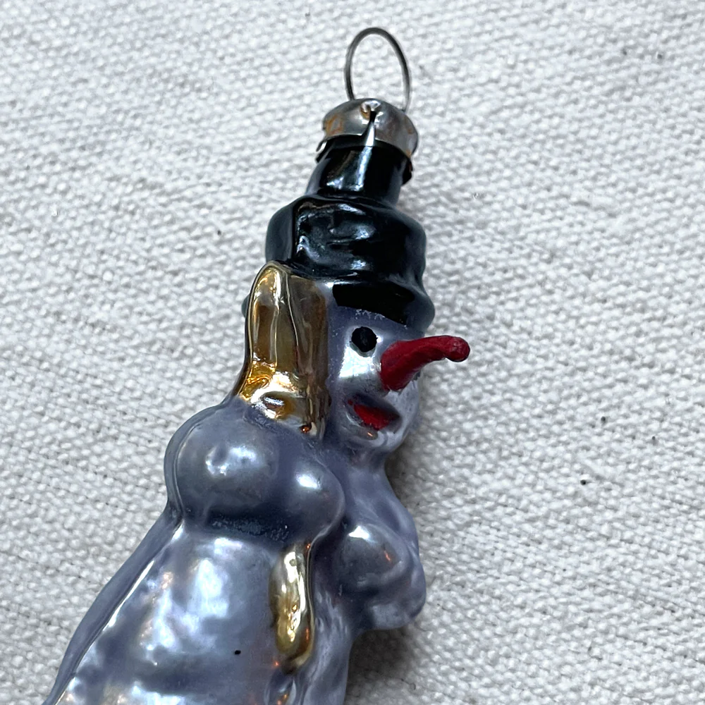 Nostalgic Snowman with Free Blown Nose Ornament - Image 2