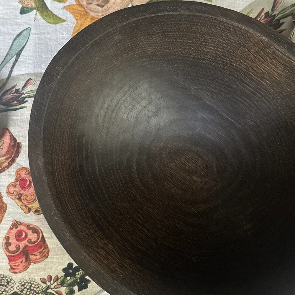 Spencer Peterman Live Edge Black Ebonized 12" Oval Bowl (# 02) - Image 2