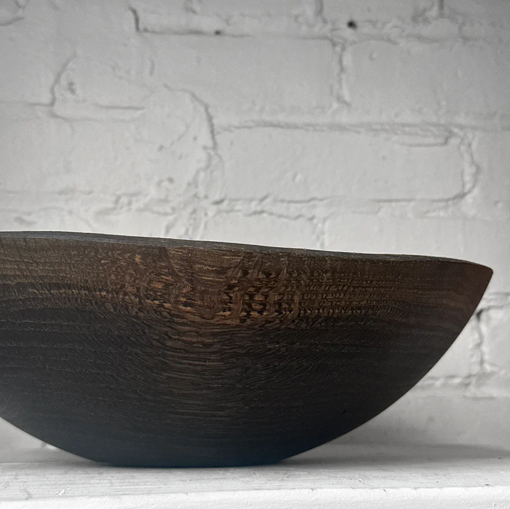 Spencer Peterman Live Edge Black Ebonized 12" Oval Bowl (# 02) - Image 4