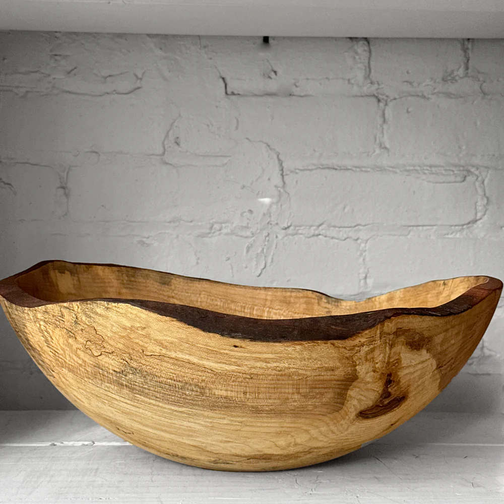 Spencer Peterman Live Edge Cherry Wood 18" Round Bowl (# 13) - Image 2