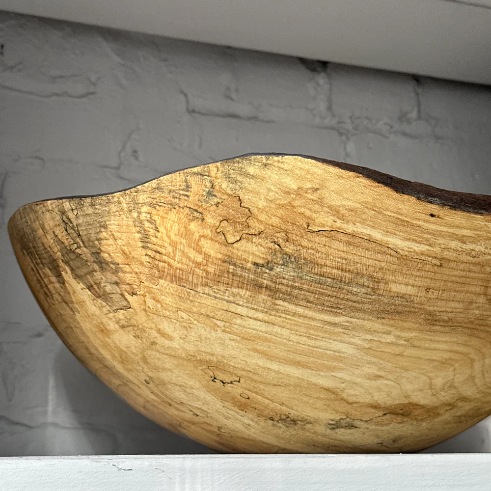 Spencer Peterman Live Edge Cherry Wood 18" Round Bowl (# 13) - Image 3