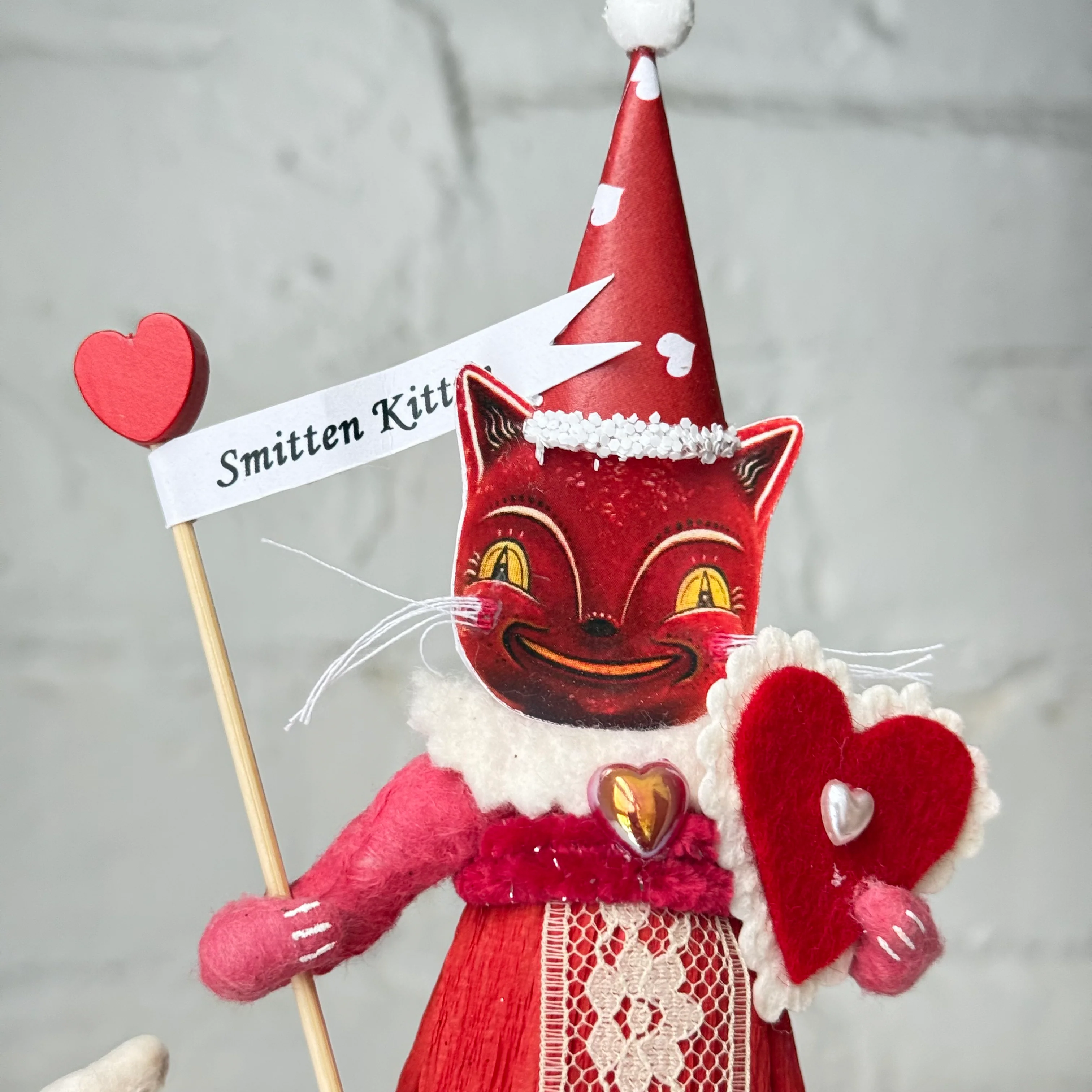 Spun Cotton Pink Valentine's Day Smitten Kitten #14 - Image 2
