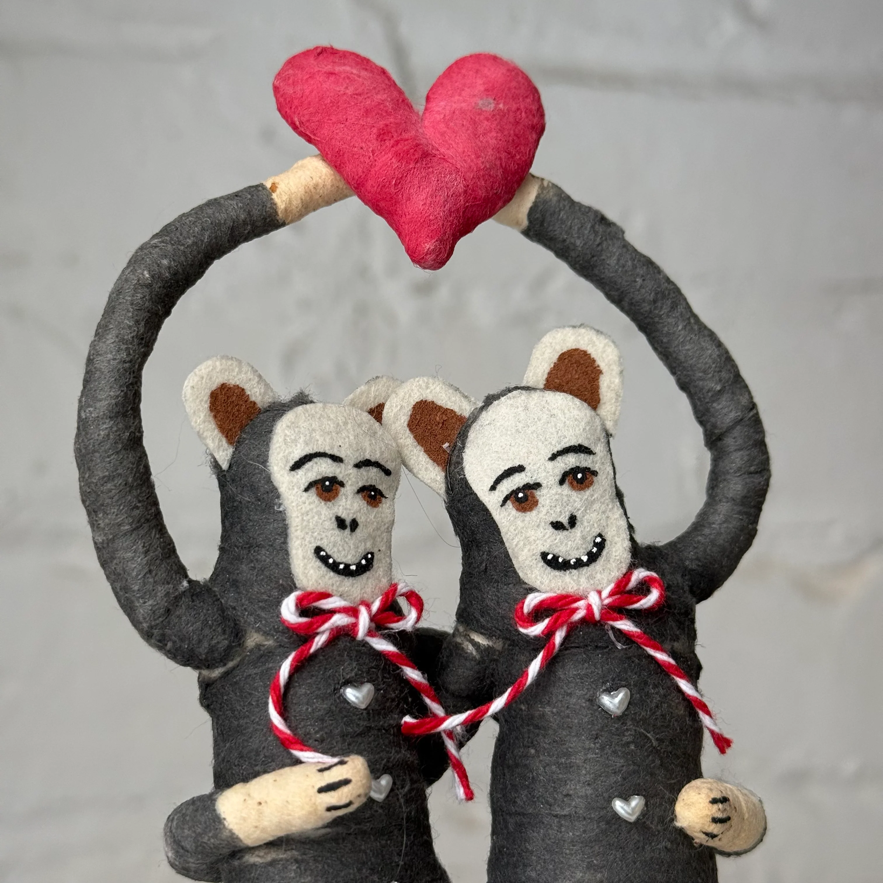 Spun Cotton Valentine's Day Chimp Love Figure #8 - Image 2