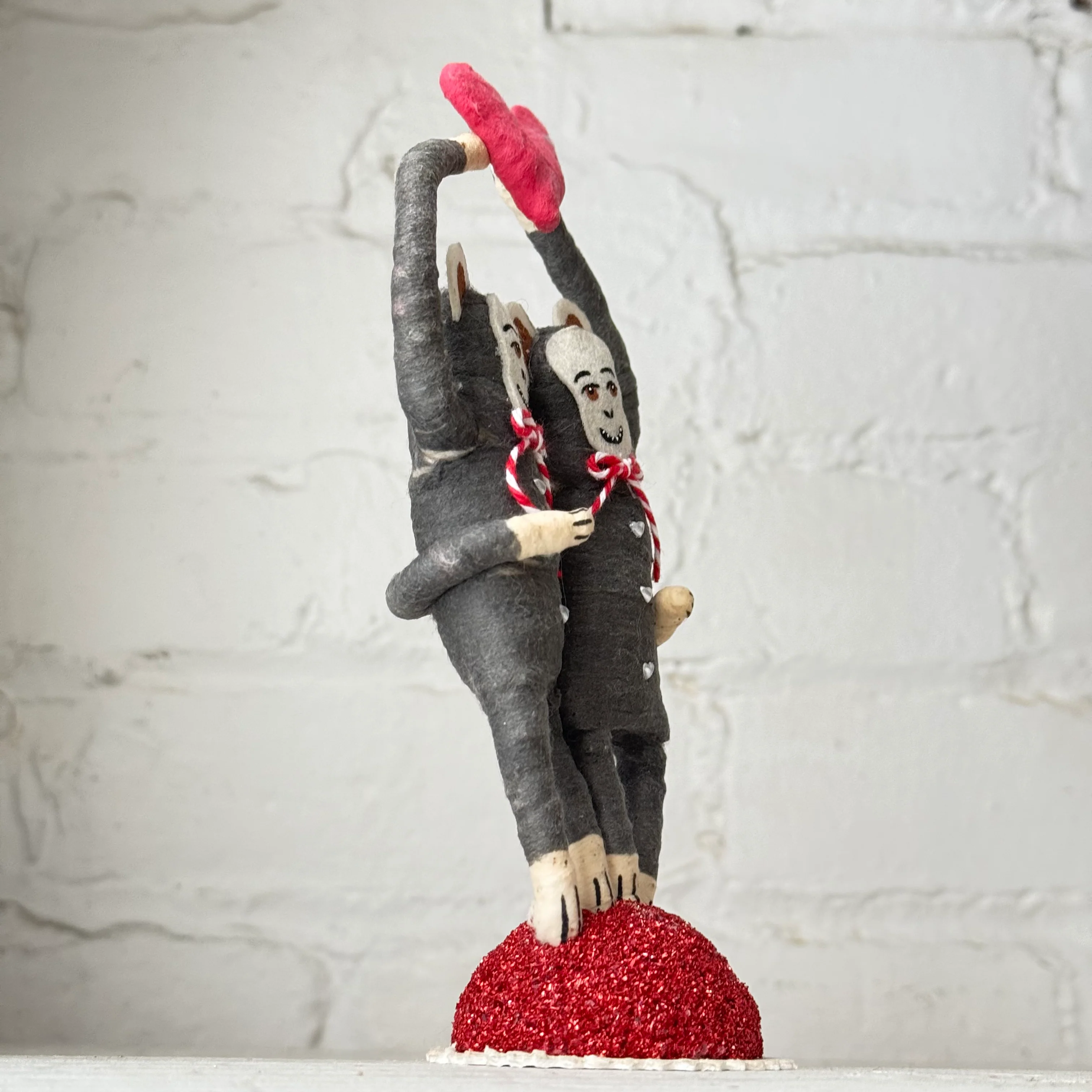 Spun Cotton Valentine's Day Chimp Love Figure #8 - Image 4