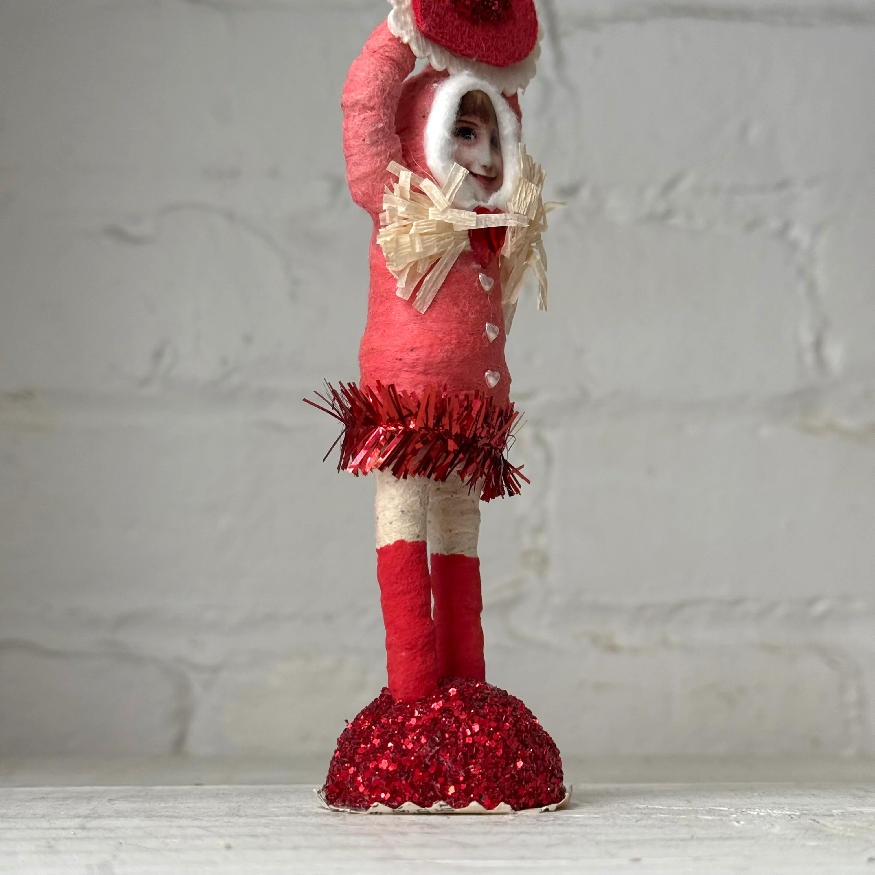 Spun Cotton Valentine's Day Girl with Heart #6 - Image 3