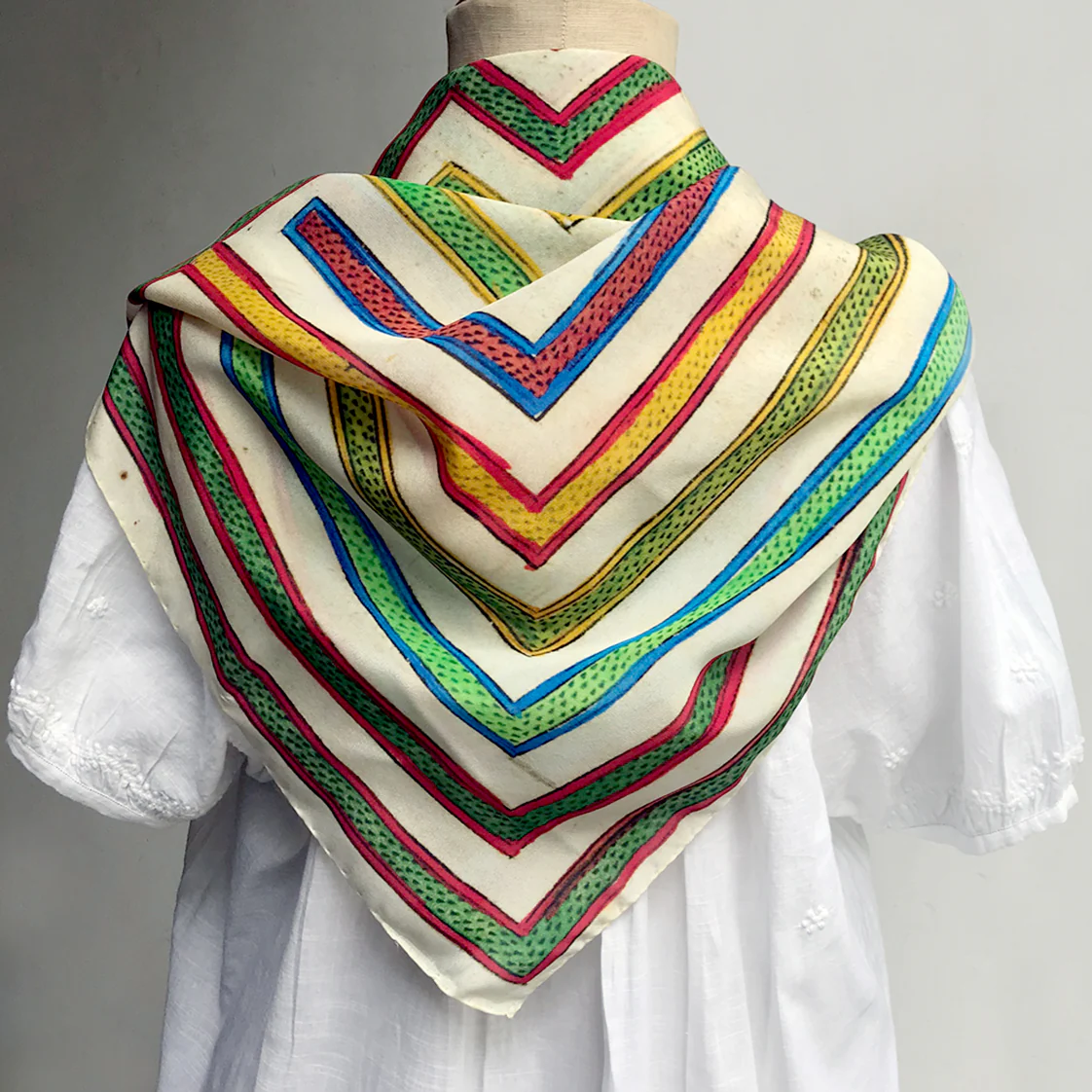 Square Maze Silk Scarf - Image 3