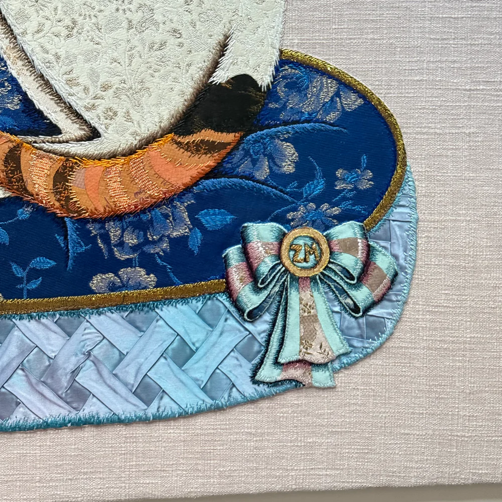 “Stella & Fitz” Pair of Embroidered Cats by Zara Merrick - Image 9