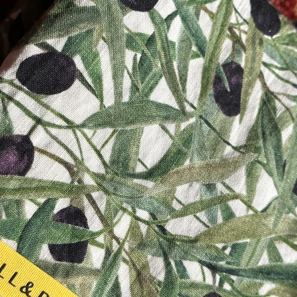 Summerill & Bishop Olive Linen Napkin Set of 6 - Image 2