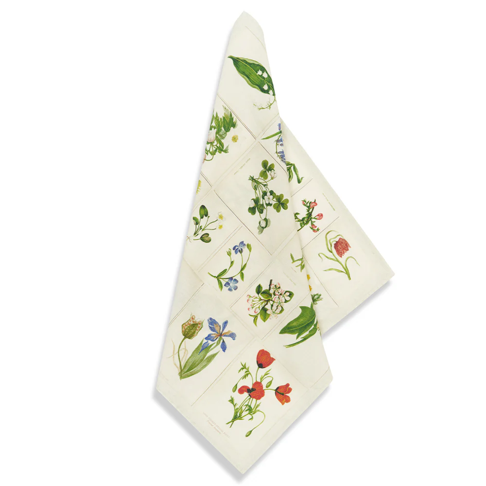 Summerill & Bishop x John Derian "Botanical Tiles" Linen Napkin Set of 6 - COMING SOON - Image 2