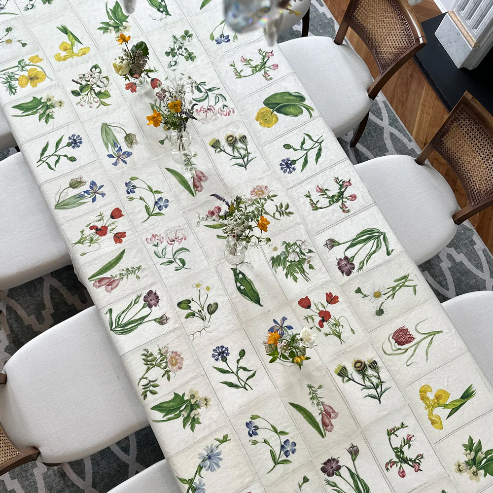 Summerill & Bishop x John Derian "Botanical Tiles" Tablecloth - COMING SOON! - Image 2