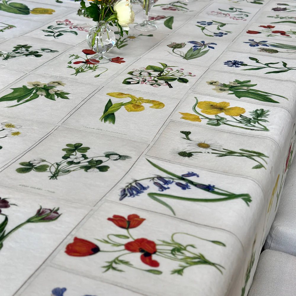 Summerill & Bishop x John Derian "Botanical Tiles" Tablecloth - COMING SOON! - Image 3