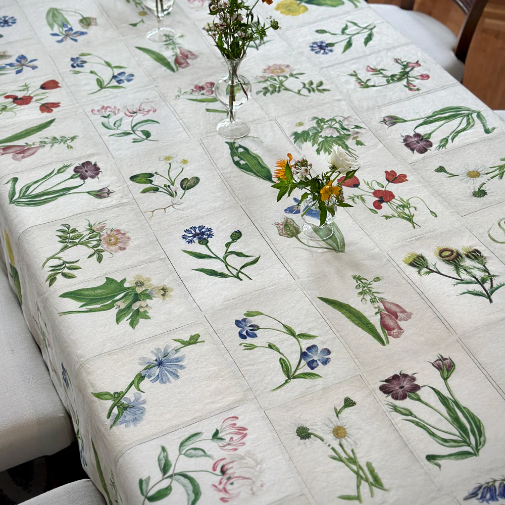 Summerill & Bishop x John Derian "Botanical Tiles" Tablecloth - COMING SOON! - Image 4
