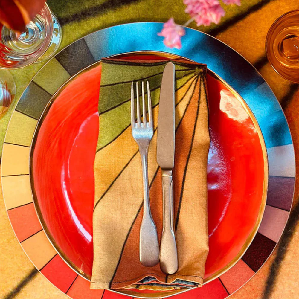 Summerill & Bishop x John Derian "Color Wheel" Tablecloth - Image 3