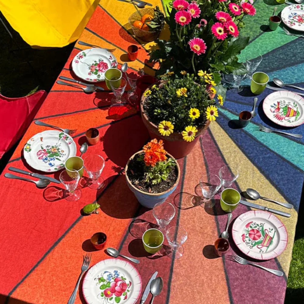 Summerill & Bishop x John Derian "Color Wheel" Tablecloth - Image 4