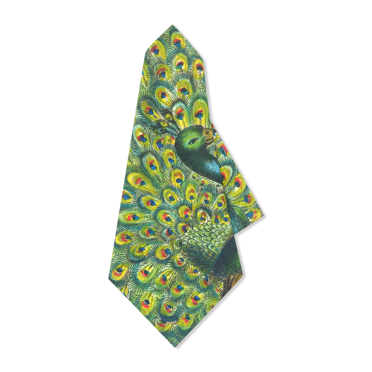 Summerill & Bishop x John Derian "Peacock" Linen Napkin Set of 6 - Image 2