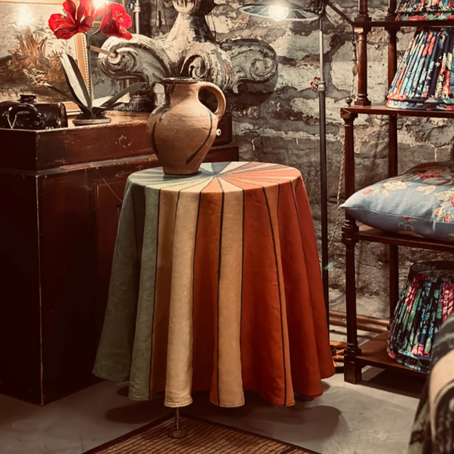 Summerill & Bishop x John Derian "Color Wheel" Round Tablecloth - Image 3