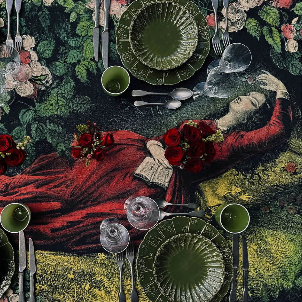 Summerill & Bishop x John Derian "Sleeping Beauty" Tablecloth - Image 7