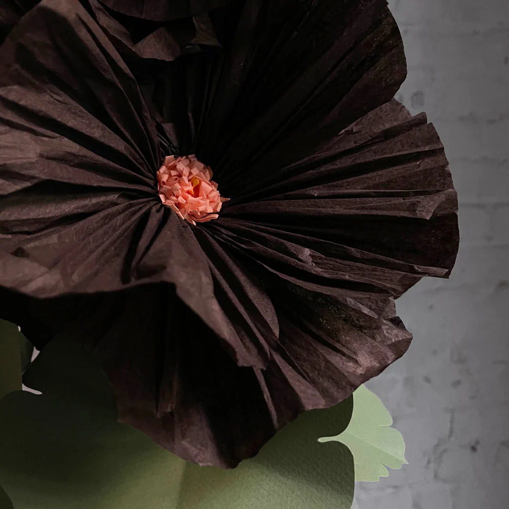 The Green Vase Potted Black Hollyhock - Image 2