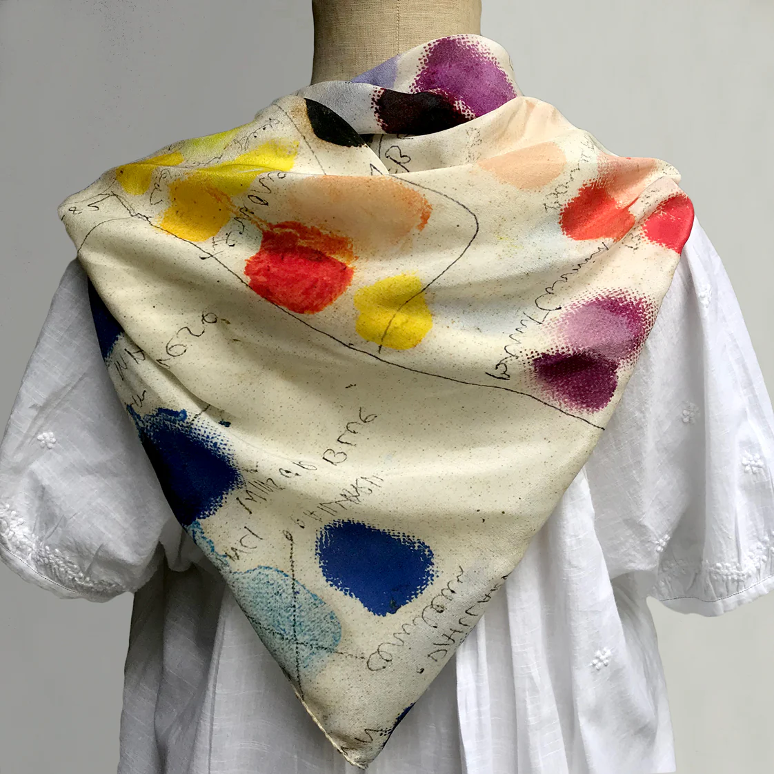 Mixed Tones Silk Scarf - Image 3