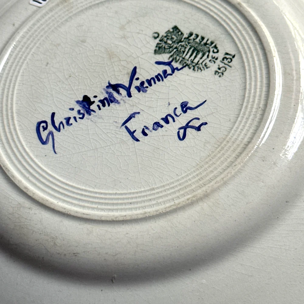Trompe l'Oeil Christine Viennet Artichoke Trompe l'Oeil  Porcelain Plate (#10) - Image 5