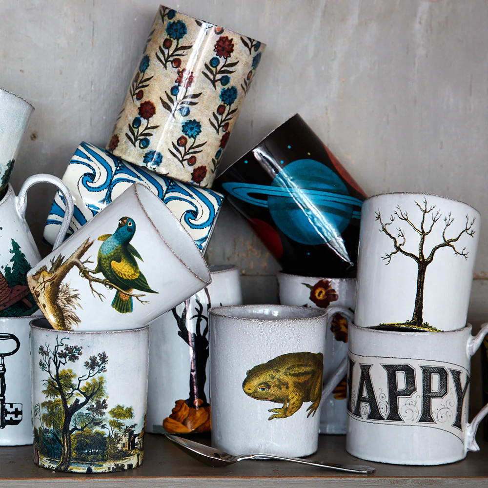 Blue Headed Parrot Cup without Handle - Image 2