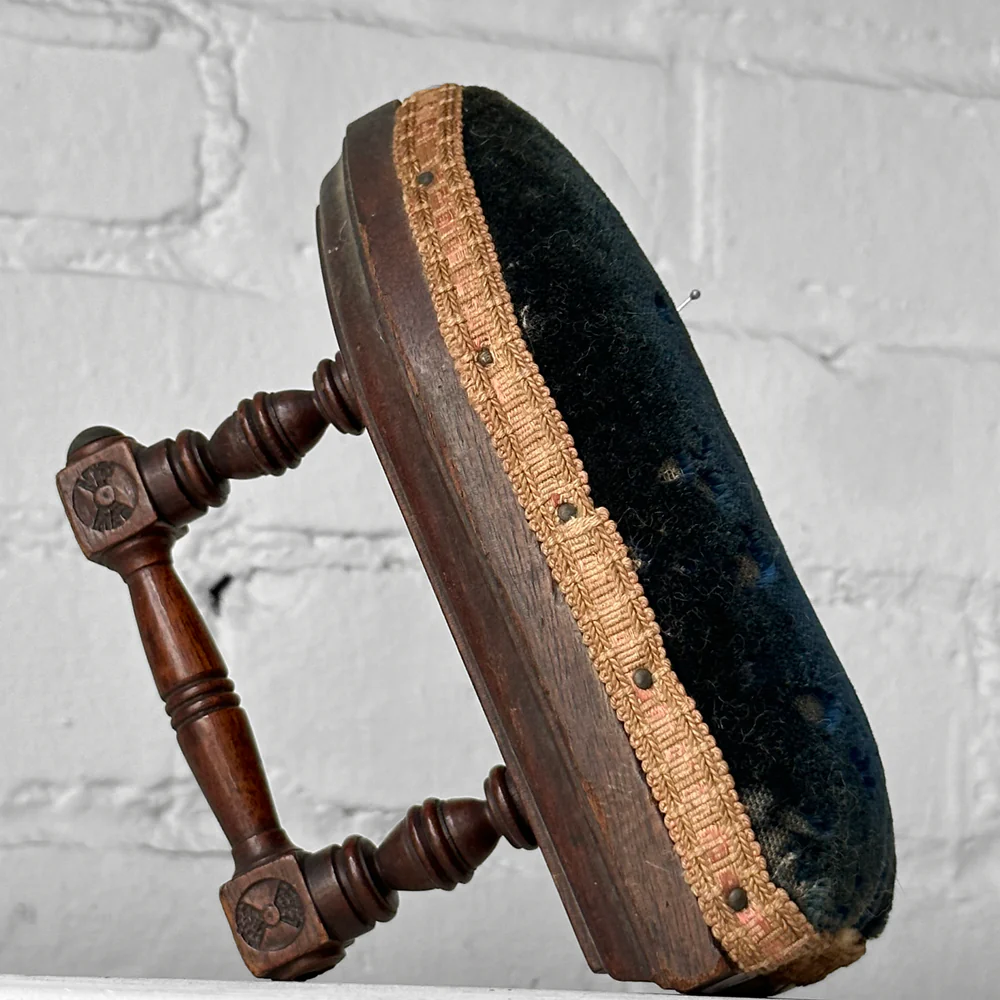Victorian Wood Iron Pin Cushion - Image 2