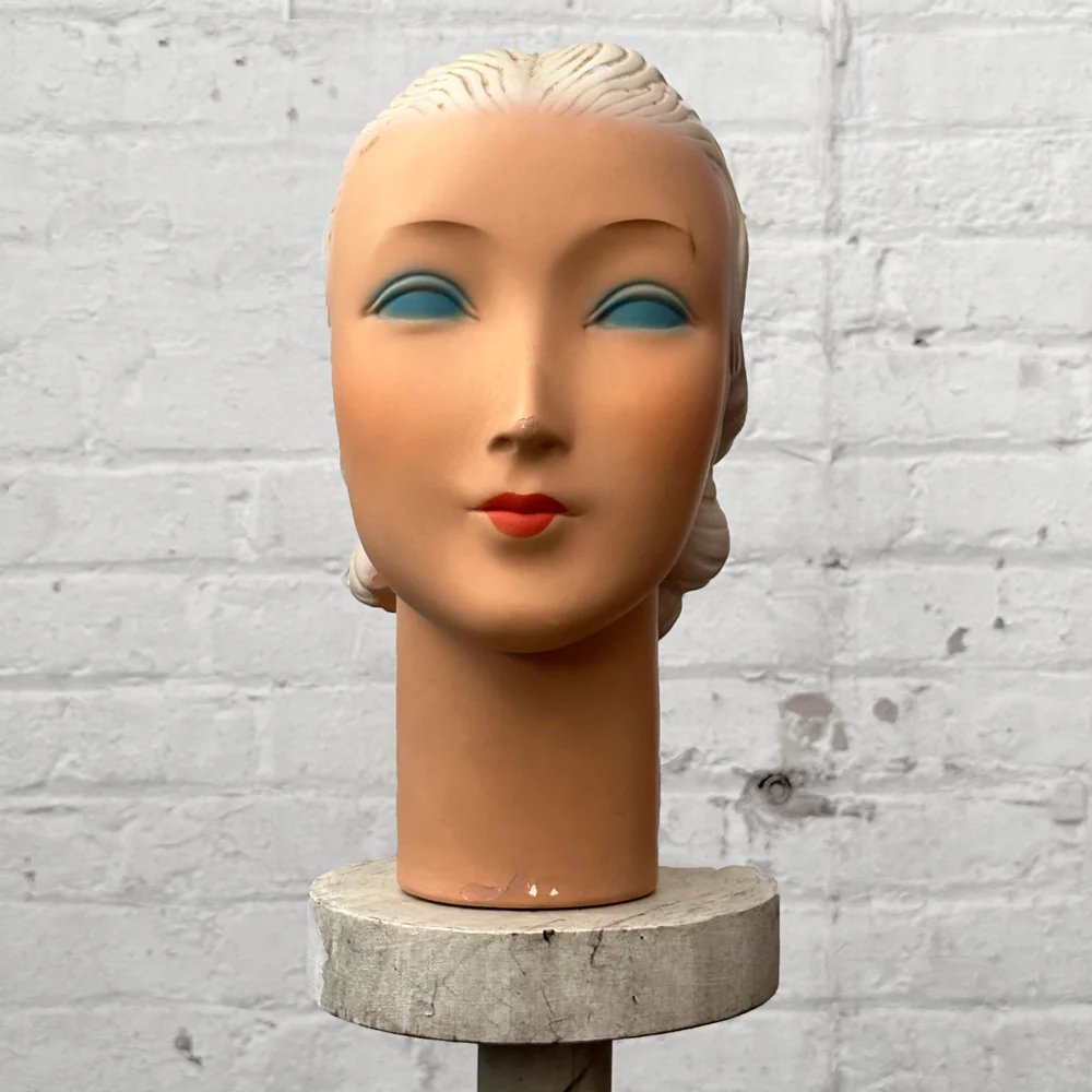 Vintage 1920's Mannequin Head (#2) - Image 2