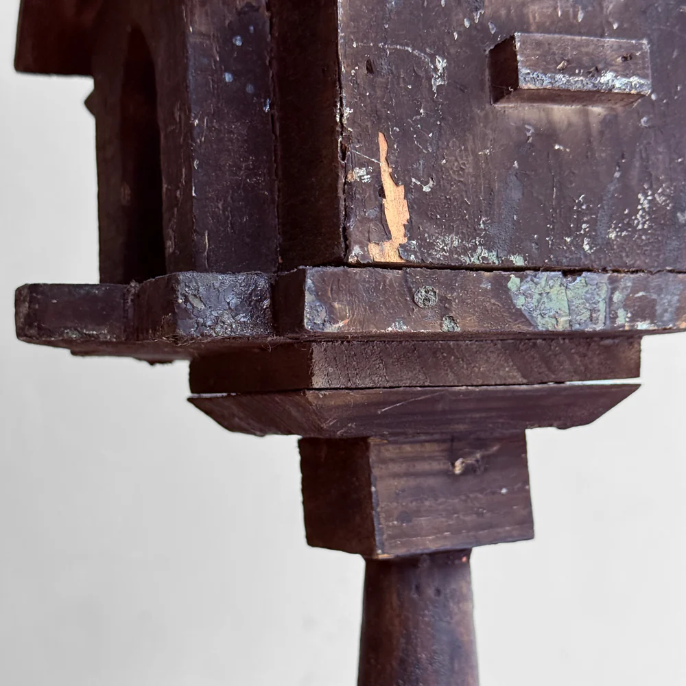 Vintage Birdhouse on Stand (B) - Image 3
