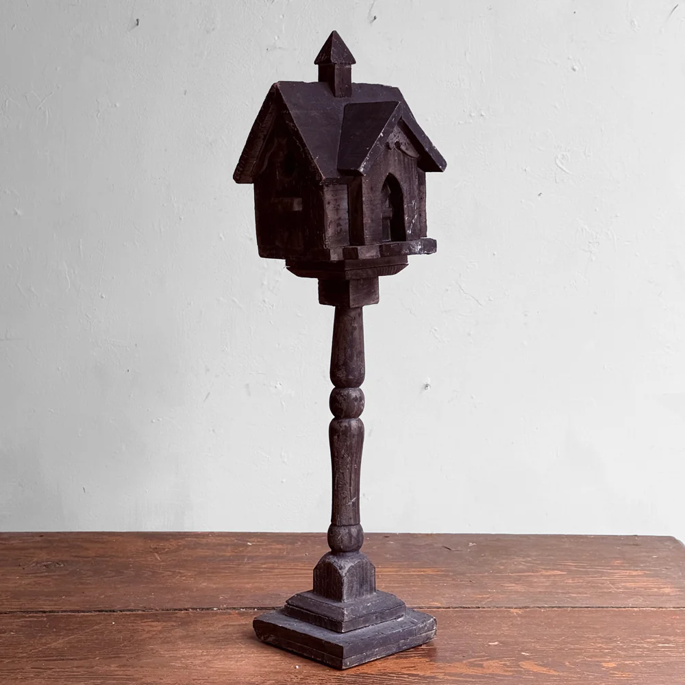 Vintage Birdhouse on Stand (B) - Image 4