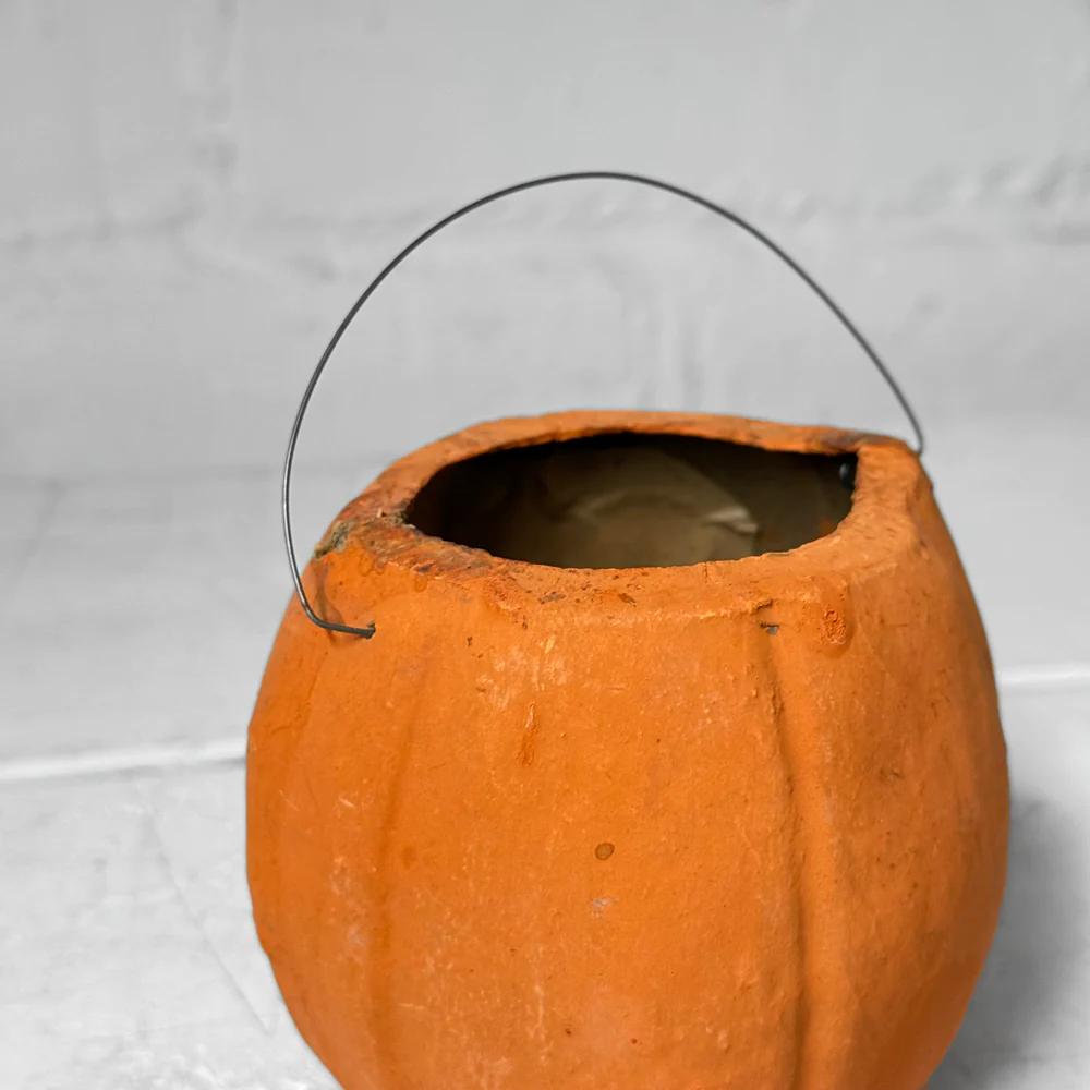 Vintage German Medium Halloween Jack-O'-Lantern Bucket - Image 4