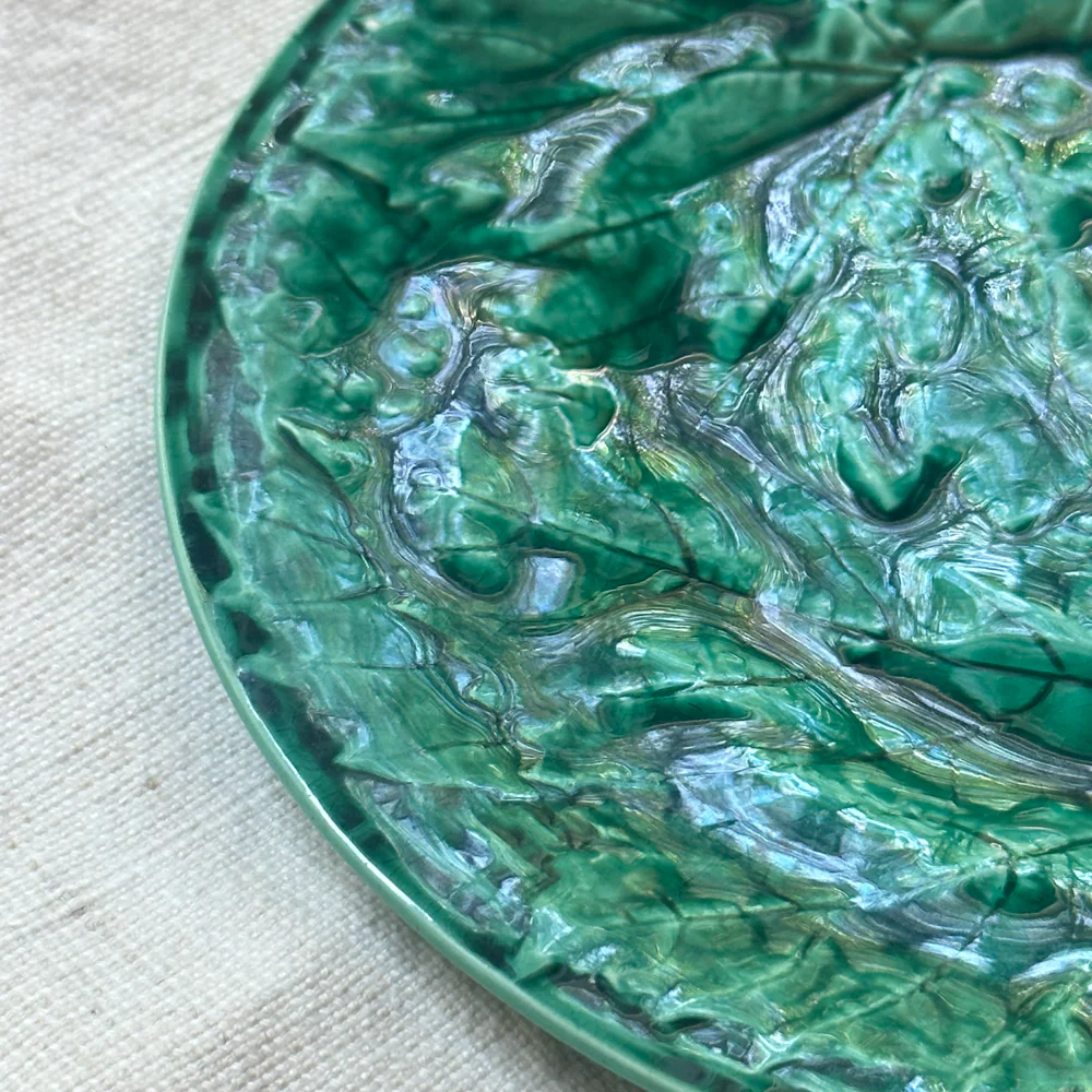 Vintage Majolica Leaf Plate (M01) - Image 2
