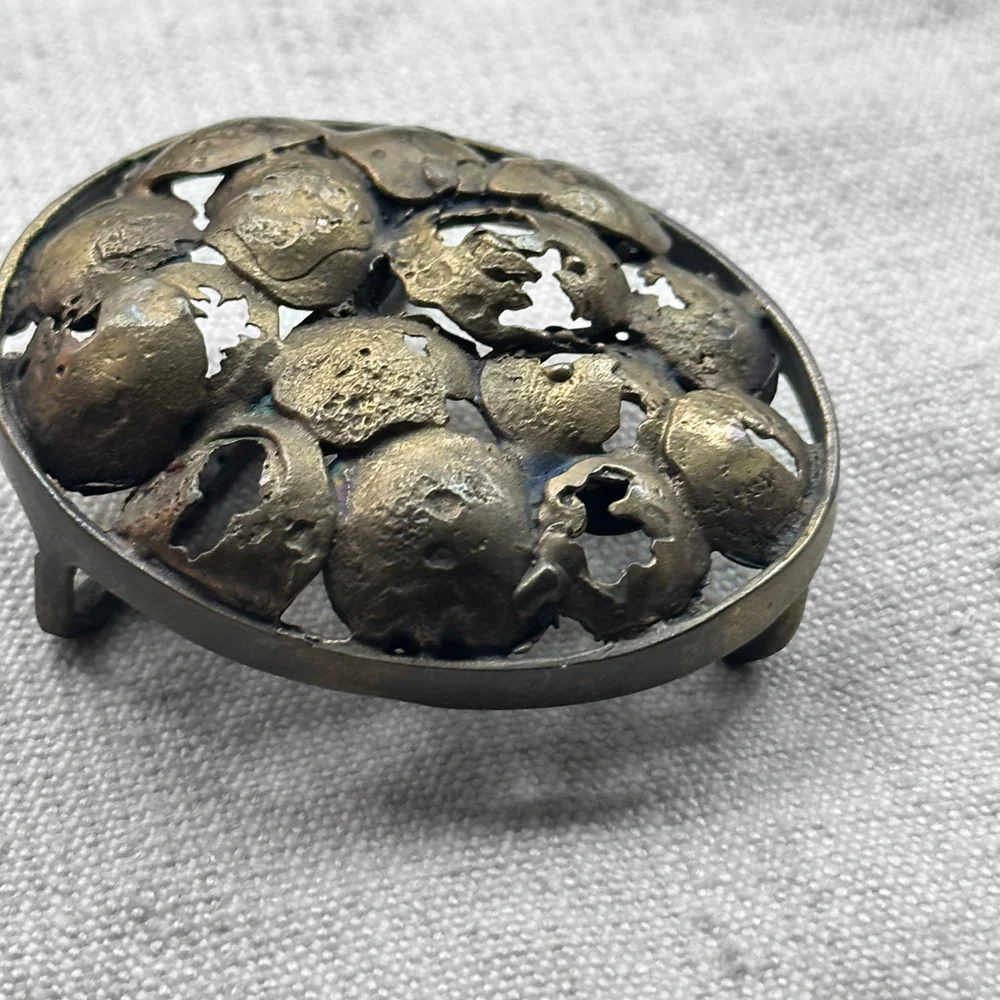 Vintage Oval American Brass Belt Buckle - Image 3