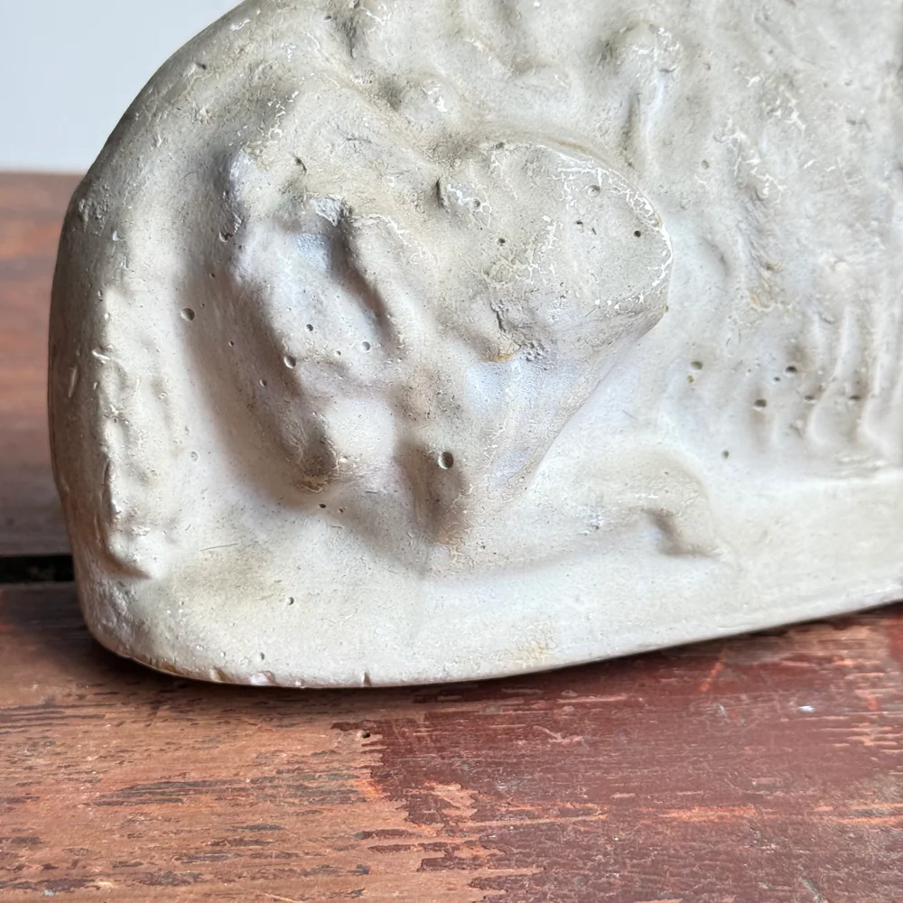 Vintage Plaster Sheep Figure - Image 4