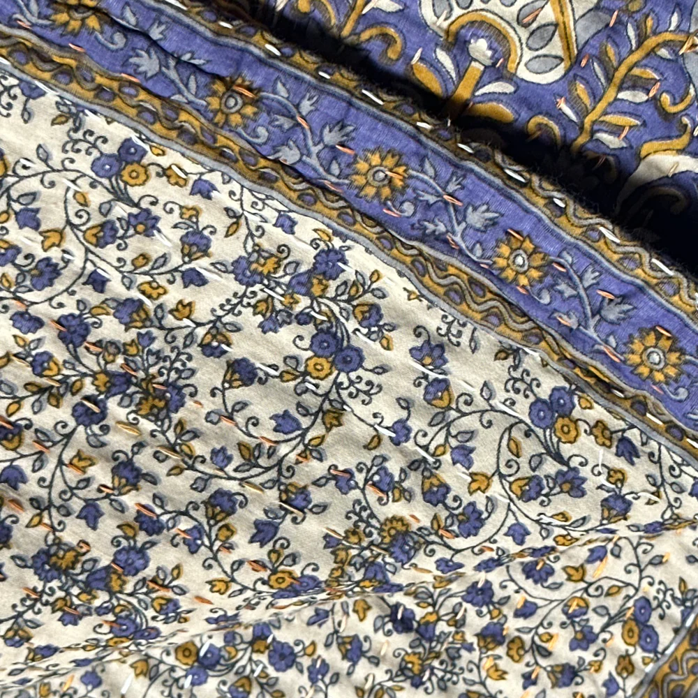 Vintage Sari Double Bedcover (#602) - Image 2