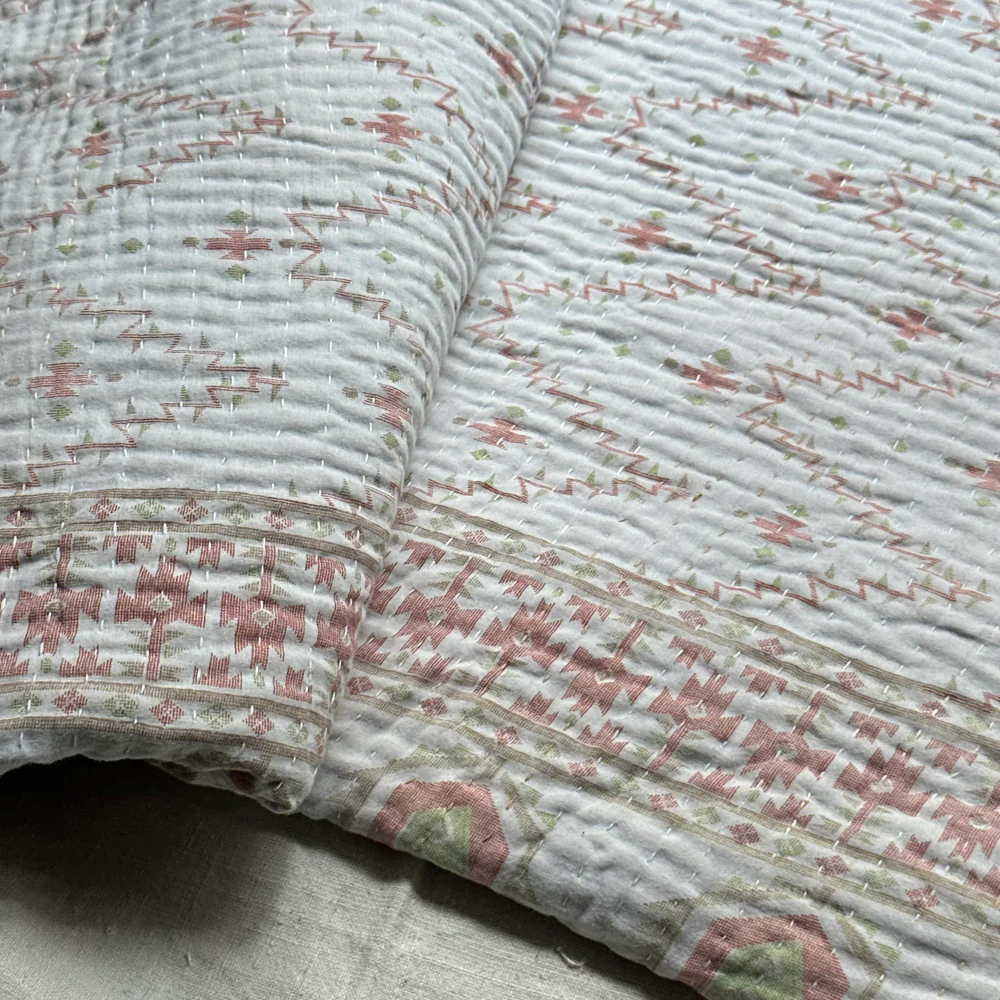 Vintage Sari Double Bedcover (#603) - Image 4
