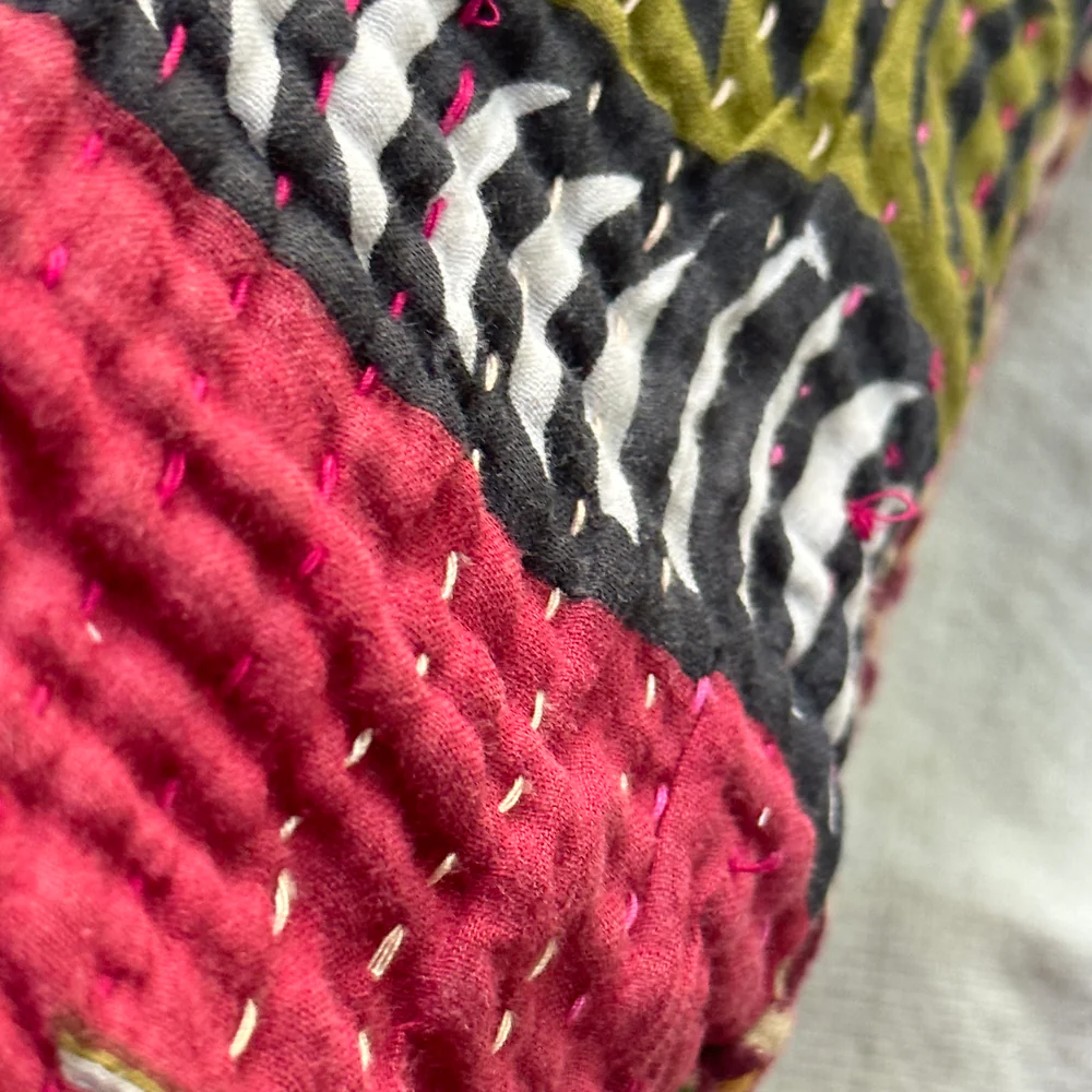 Vintage Sari Pillow (24-04) - Image 3