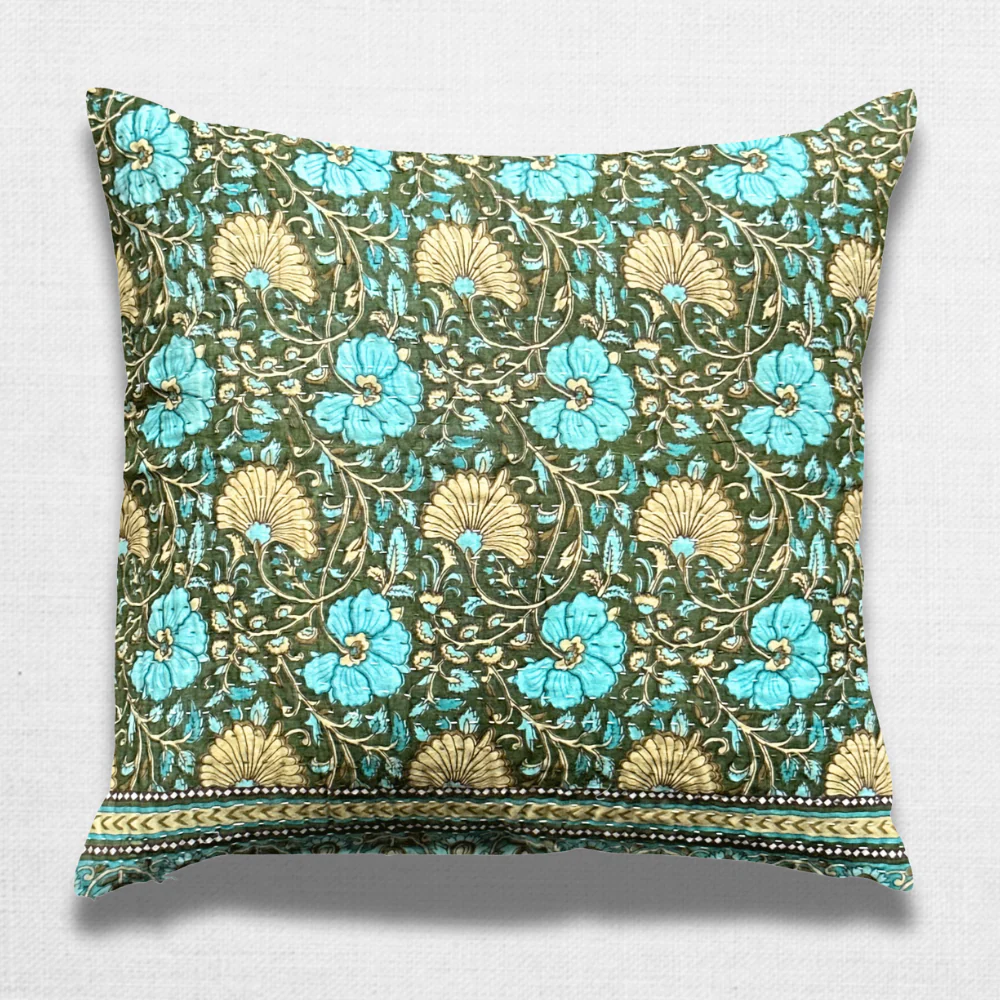 Vintage Sari Pillow Pair (JFP-14) - Image 2
