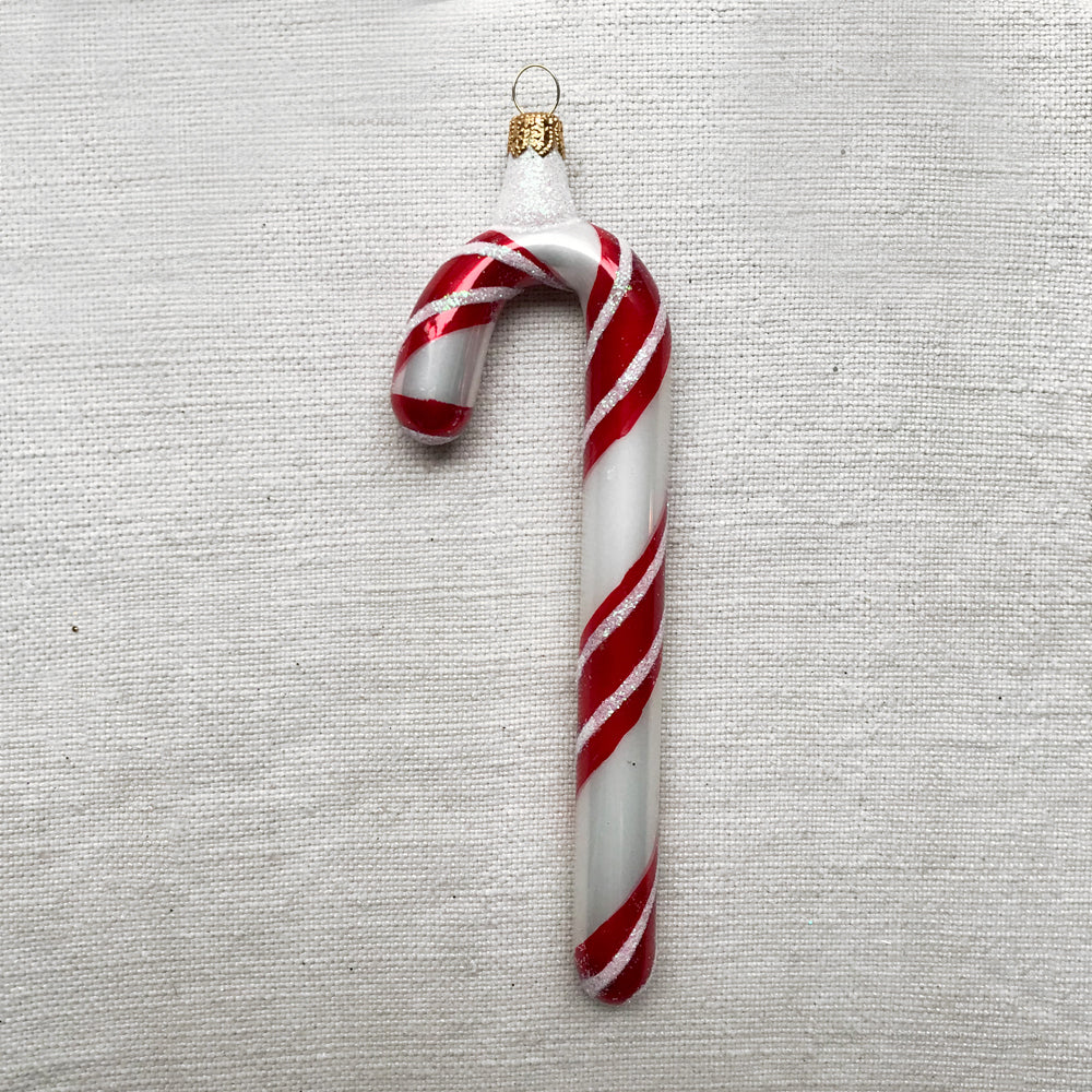 White & Red Candy Cane Ornament - Image 2