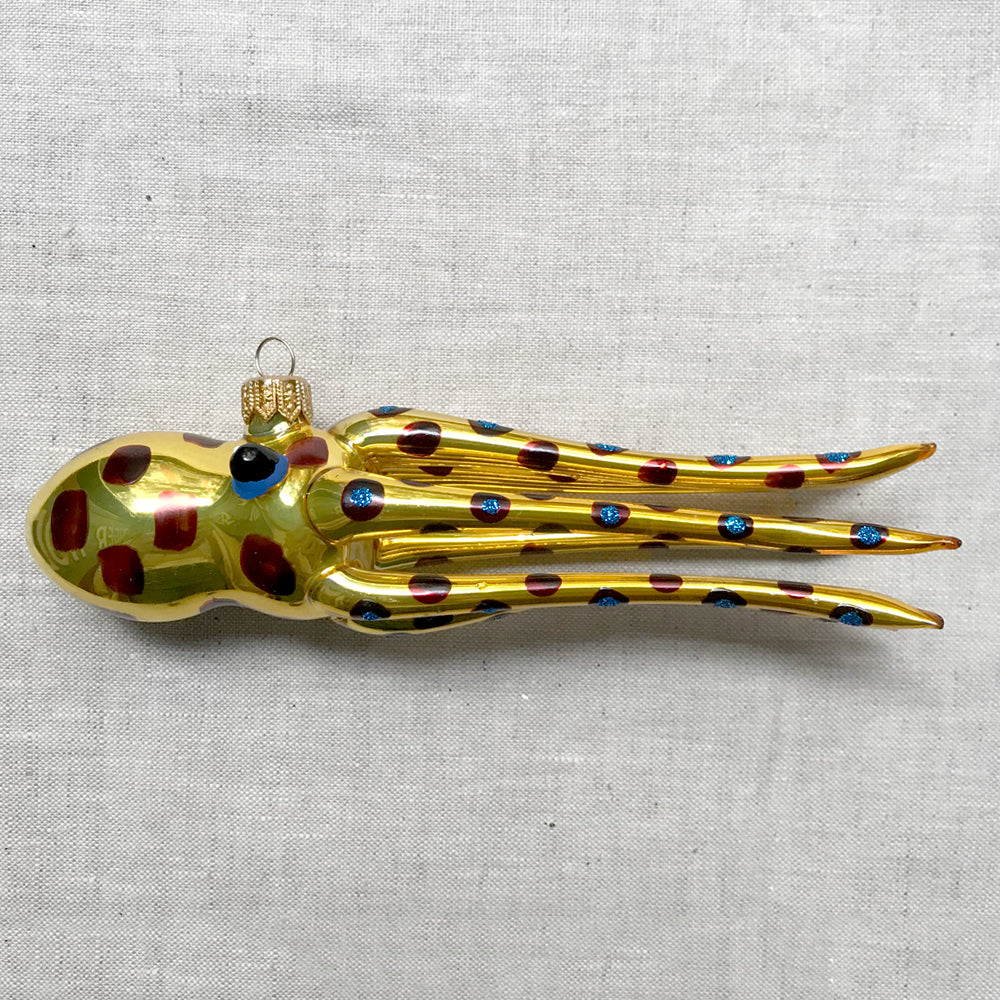 Yellow & Brown Squid Ornament - Image 2